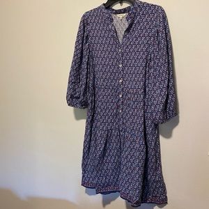 MAX Studio blue and red print dress